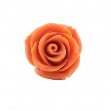 Rose aus Acryl, 22mm, sienna braun